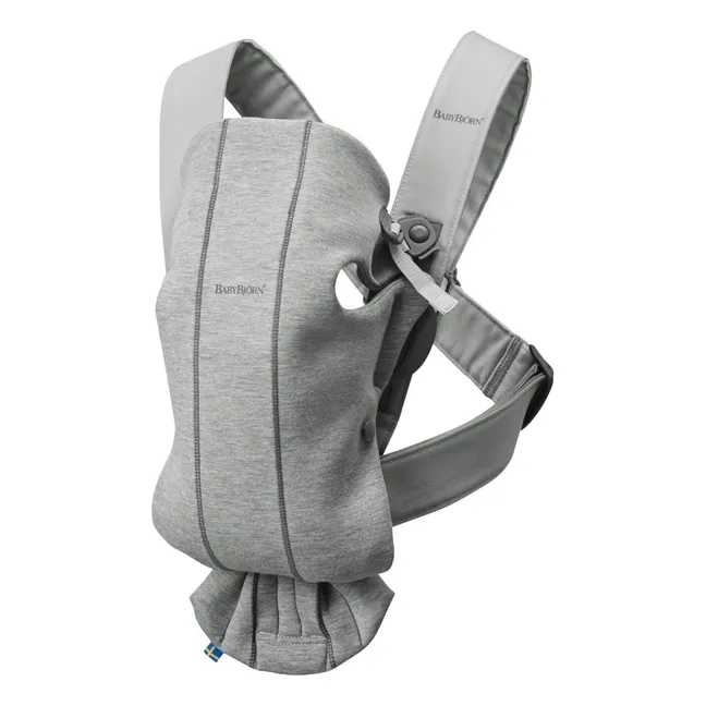 Porte-bébé mini en jersey 3D | Gris clair