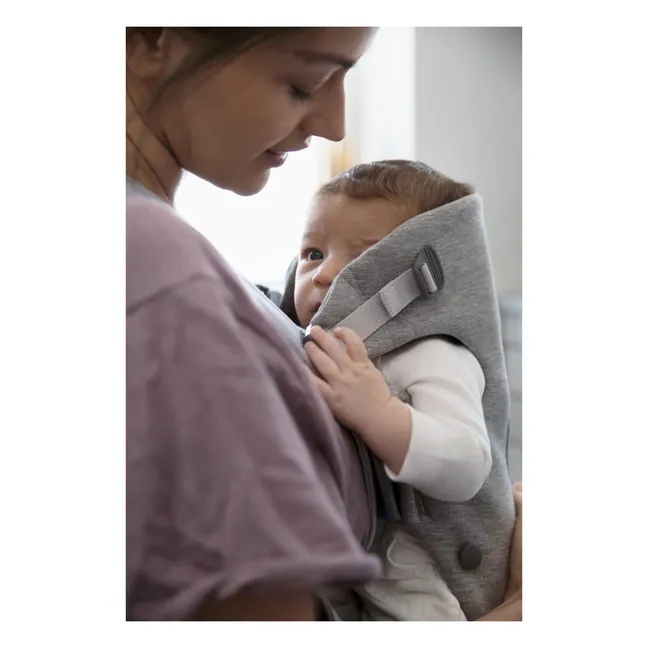 Porte-bébé mini en jersey 3D | Gris clair