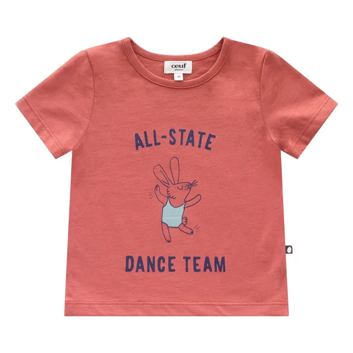 T-shirt Coton Pima Bio Dance Team | Rose- Image produit n°0