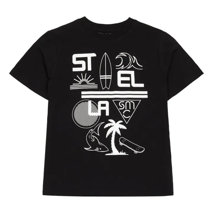 Camiseta Algodón Biológico Stella Palm | Negro- Imagen del producto n°0