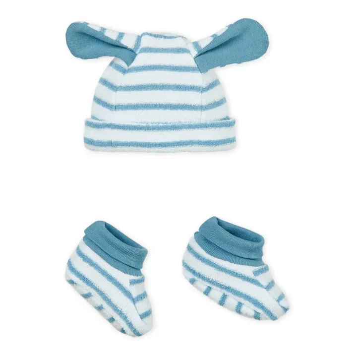 Mütze + Babyschuhe  | Graublau- Produktbild Nr. 0