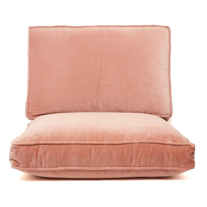 Funda de sillón Croisette de terciopelo | Rosa Polvo- Imagen del producto n°0