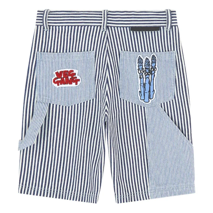 Striped bermuda shorts | Grey- Product image n°2