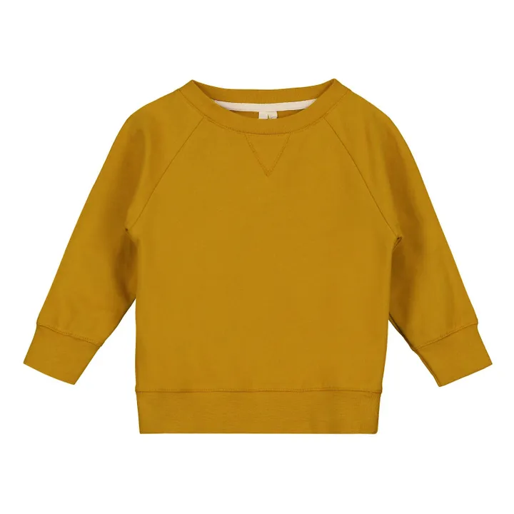 Sweatshirt aus Bio-Baumwolle  | Senffarben- Produktbild Nr. 0