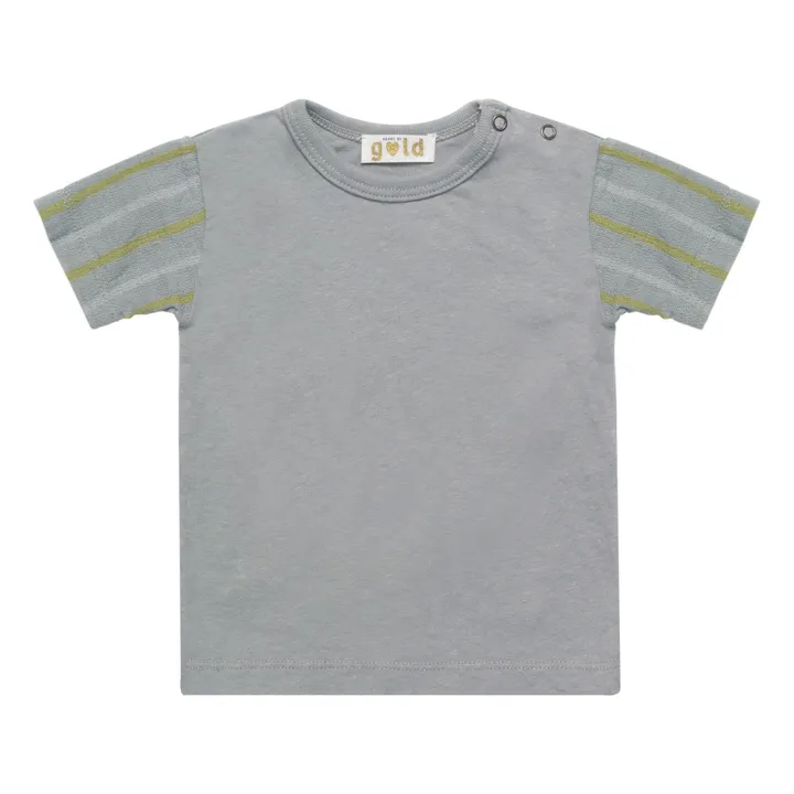 Teo organic cotton T-shirt | Grey blue- Product image n°0
