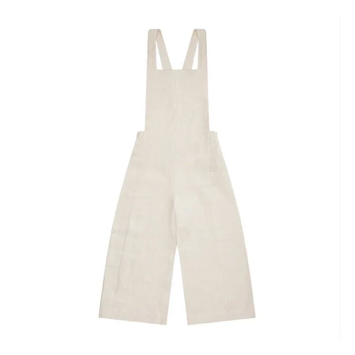 Linen dungarees | Beige- Product image n°0
