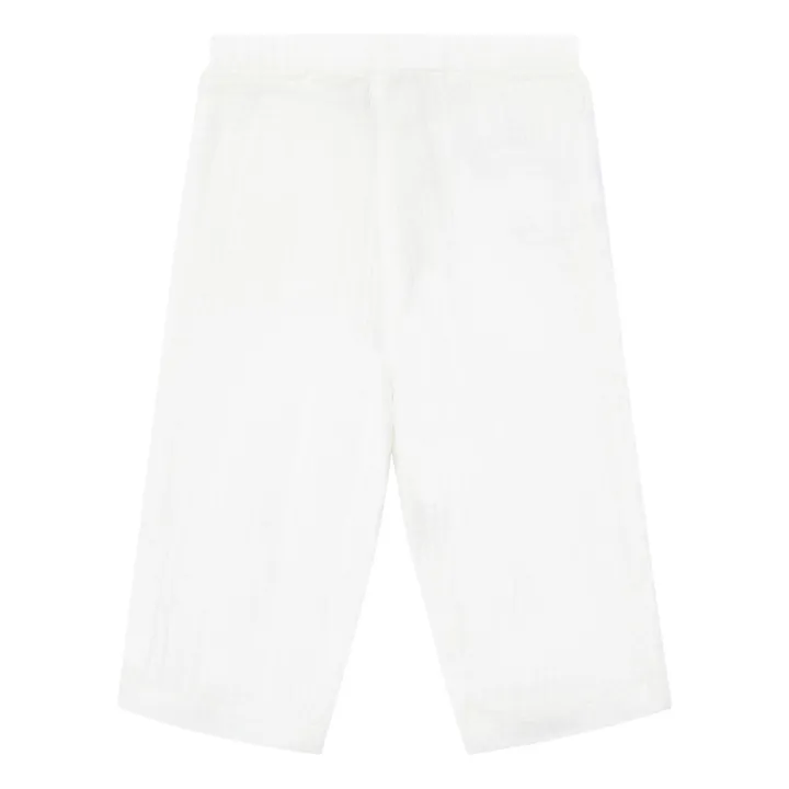 Pantalon Gaufré Futur | Blanc- Image produit n°0