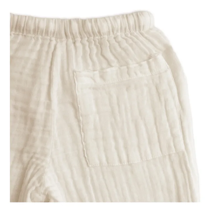 Dan organic cotton top + trouser set | Natural S000- Product image n°1