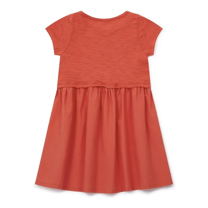 Tilda organic cotton dress | Coral- Product image n°2