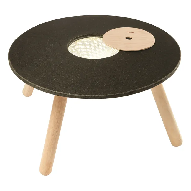 Mesa de juegos de madera de caucho y pizarra