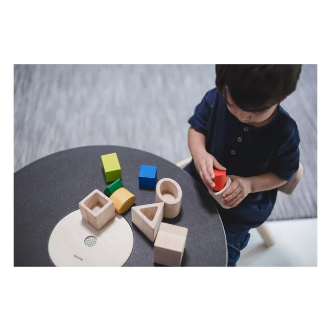 Mesa de juegos de madera de caucho y pizarra