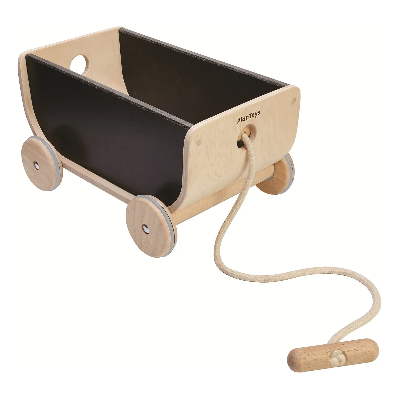 Plan Toys Black Wagon Pull Toy
