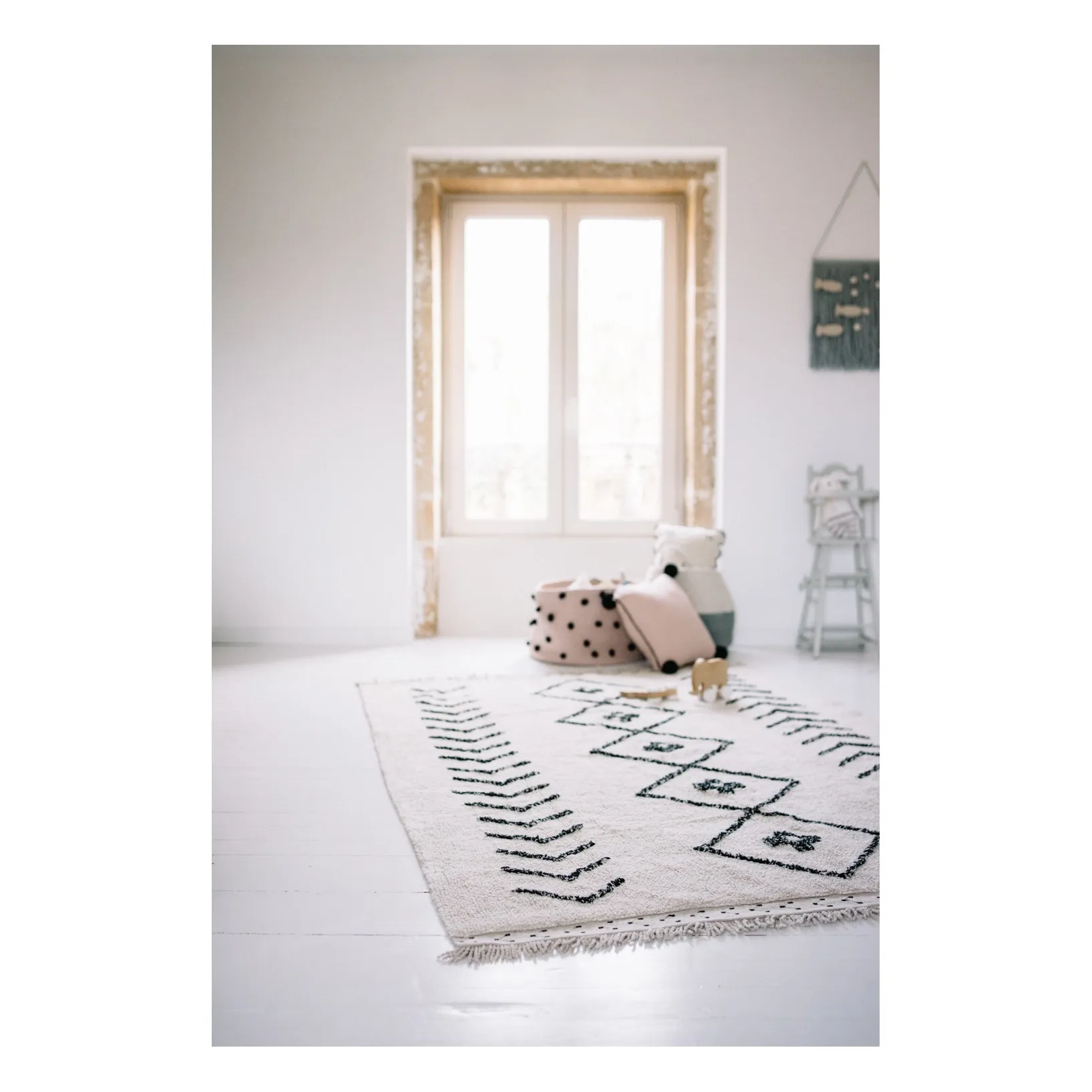 Tapis Bereber Rhombs | Beige- Image produit n°1
