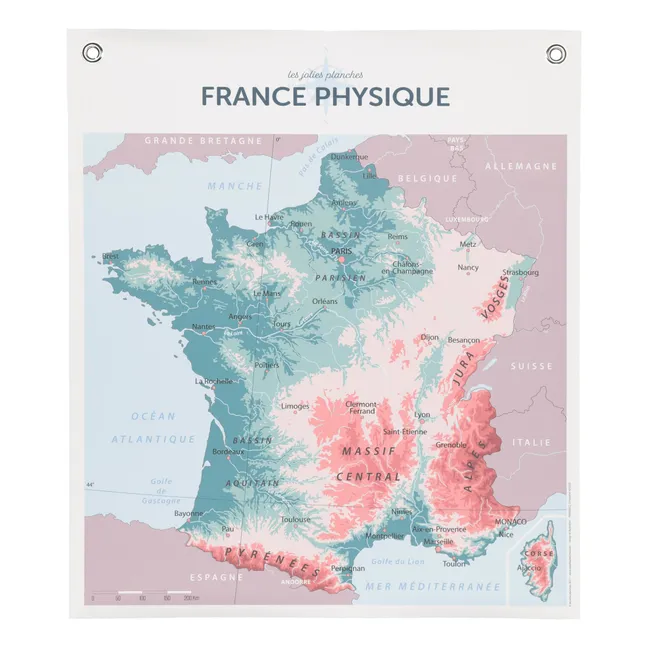 Cartina della Francia 70x80 cm