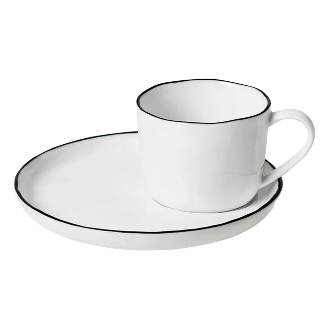 Salt Porcelaine Cup with Cup Plate 