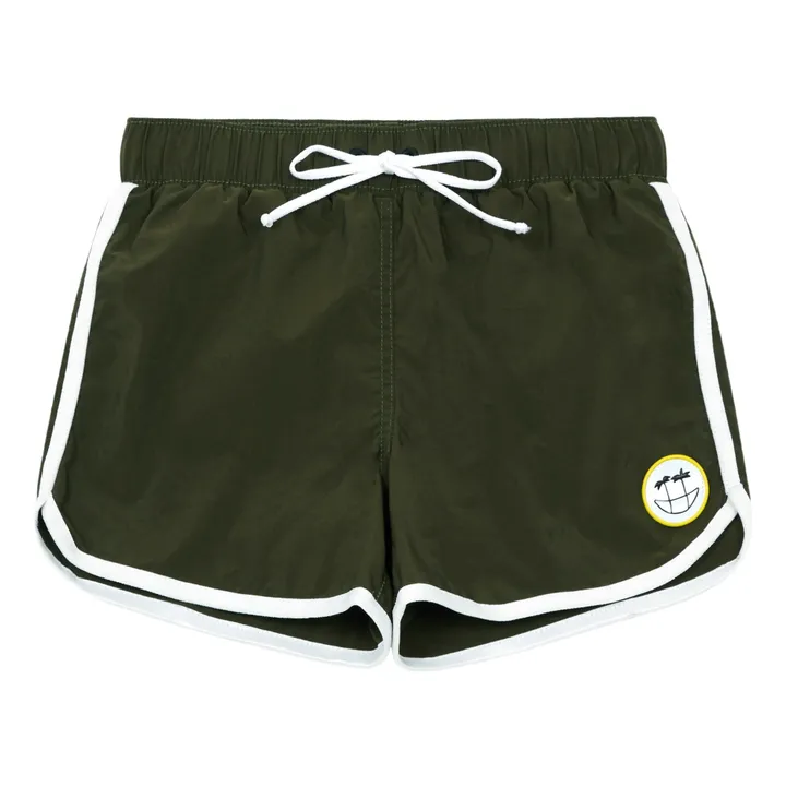 Costume da bagno pantaloncino Palm Smile | Verde militare- Immagine del prodotto n°0