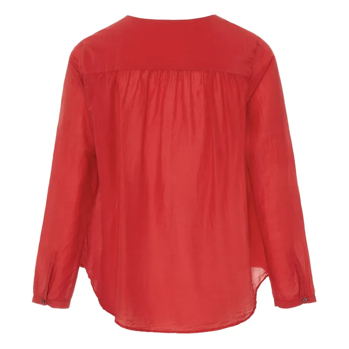 Blusa Algodón Seda | Rojo- Imagen del producto n°5