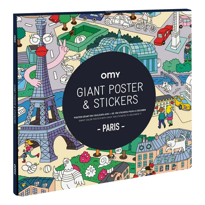 Poster gigante e 100 stickers Parigi- Immagine del prodotto n°0