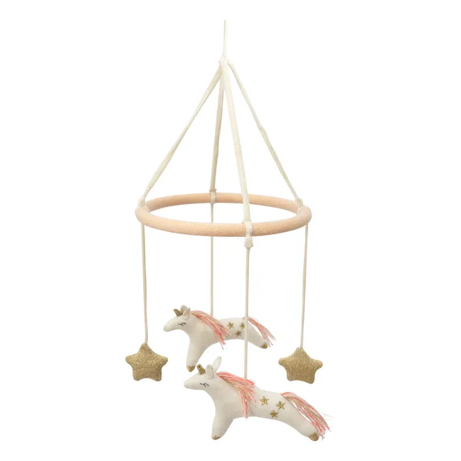 Mobile licorne en coton bio