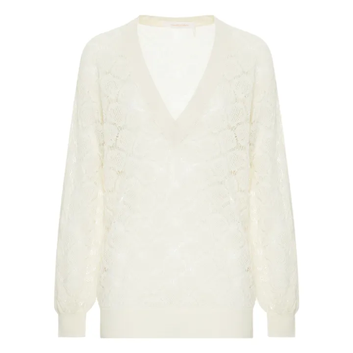 Pullover Alpaga | Bianco- Immagine del prodotto n°0
