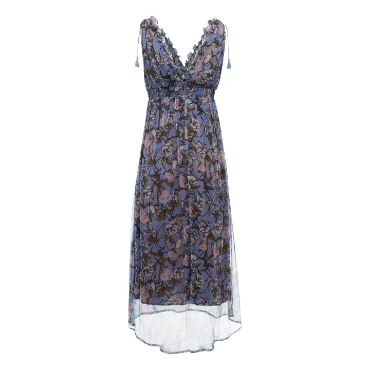 Vestido Plumeria - Colección Mujer  | Azul- Imagen del producto n°4