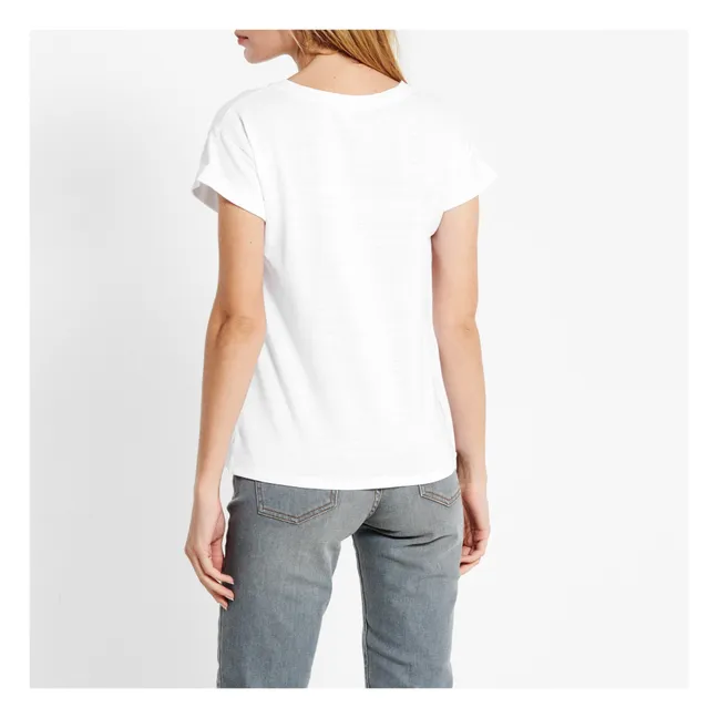 T-shirt in Lyocell e cotone Albano  | Bianco