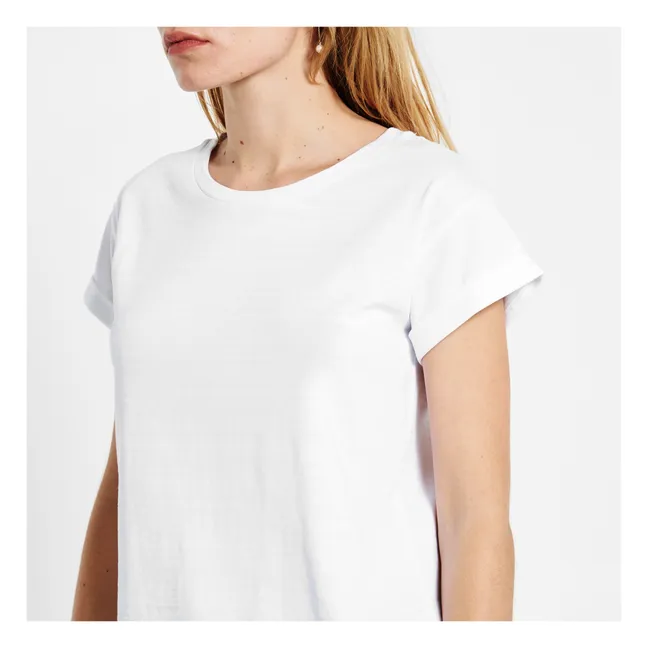 Albano Cotton and Lyocell T-Shirt | White