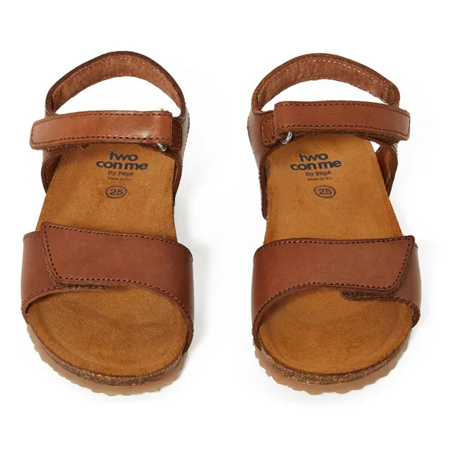 Two Con Me - Velcro sandals | Caramel