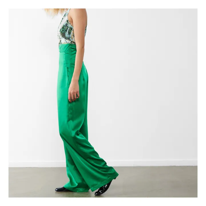 Pantalón Satén Acis | Verde- Imagen del producto n°2