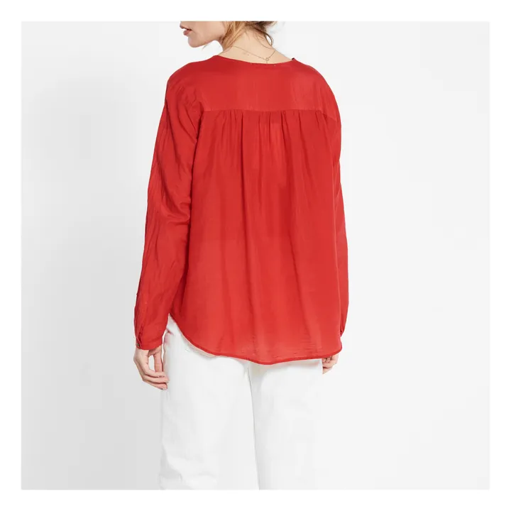 Blusa Algodón Seda | Rojo- Imagen del producto n°3