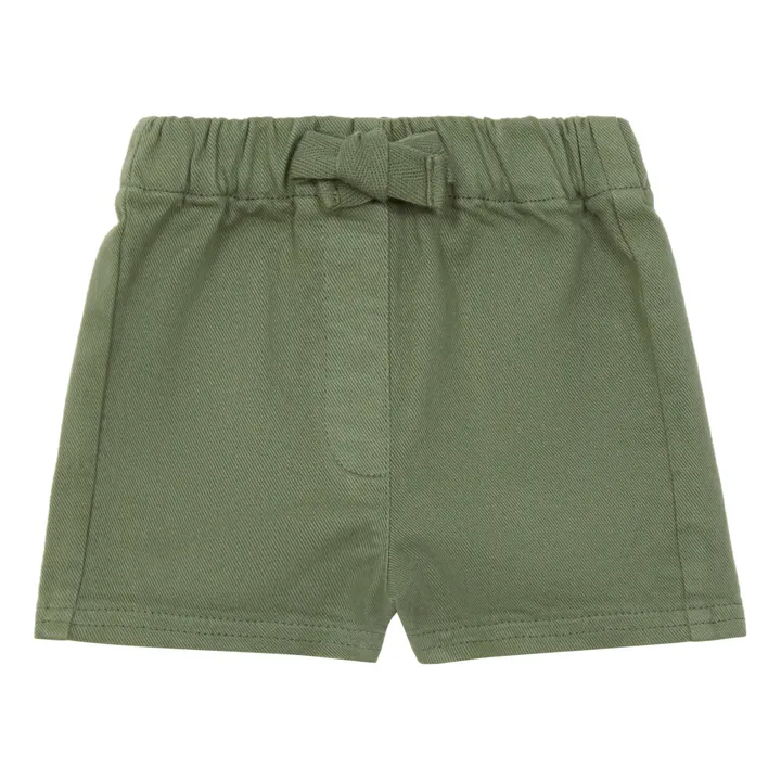 Pantalón Corto Denim Pekin | Verde Kaki- Imagen del producto n°0