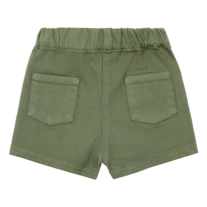 Pantalón Corto Denim Pekin | Verde Kaki- Imagen del producto n°1