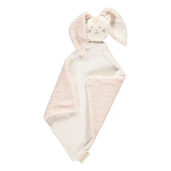 Bunny soft toy in organic cotton  | Powder pink- Product image n°2