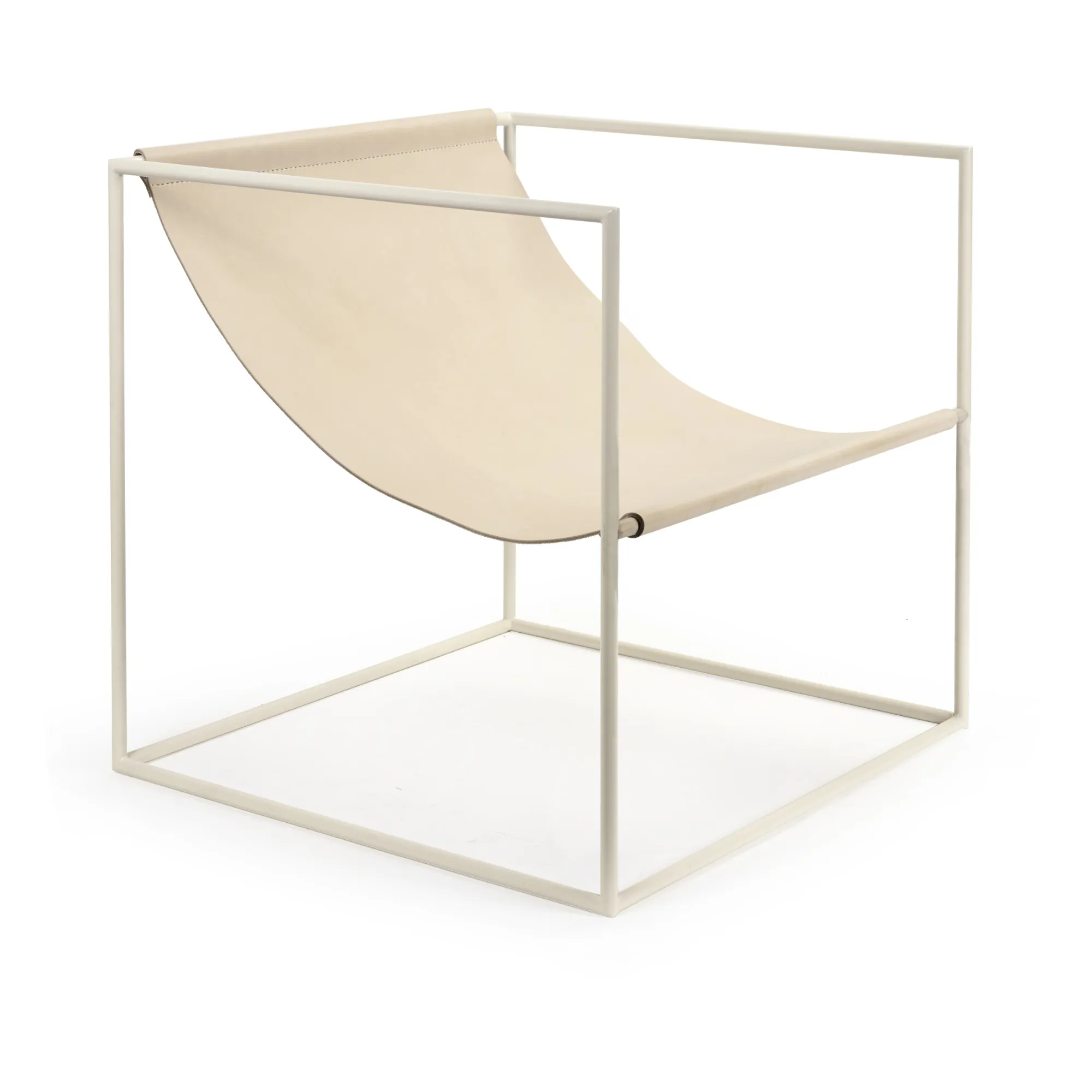 Valerie Objects Ecru Solo Seat, Leather, Muller Van Severen