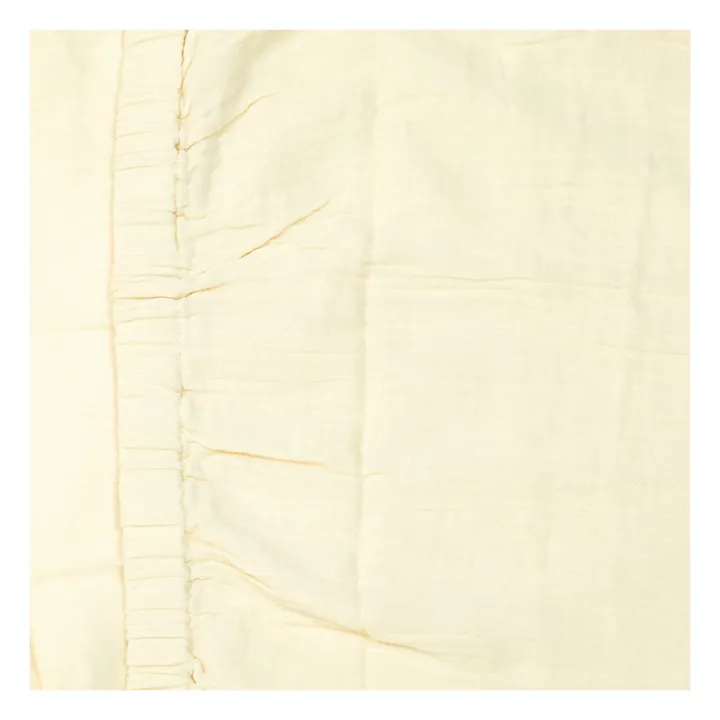Sábana bajera de gasa de algodón | Blanco Roto- Imagen del producto n°1