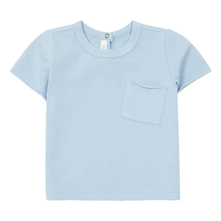 T-Shirt mit Tasche | Hellblau- Produktbild Nr. 0