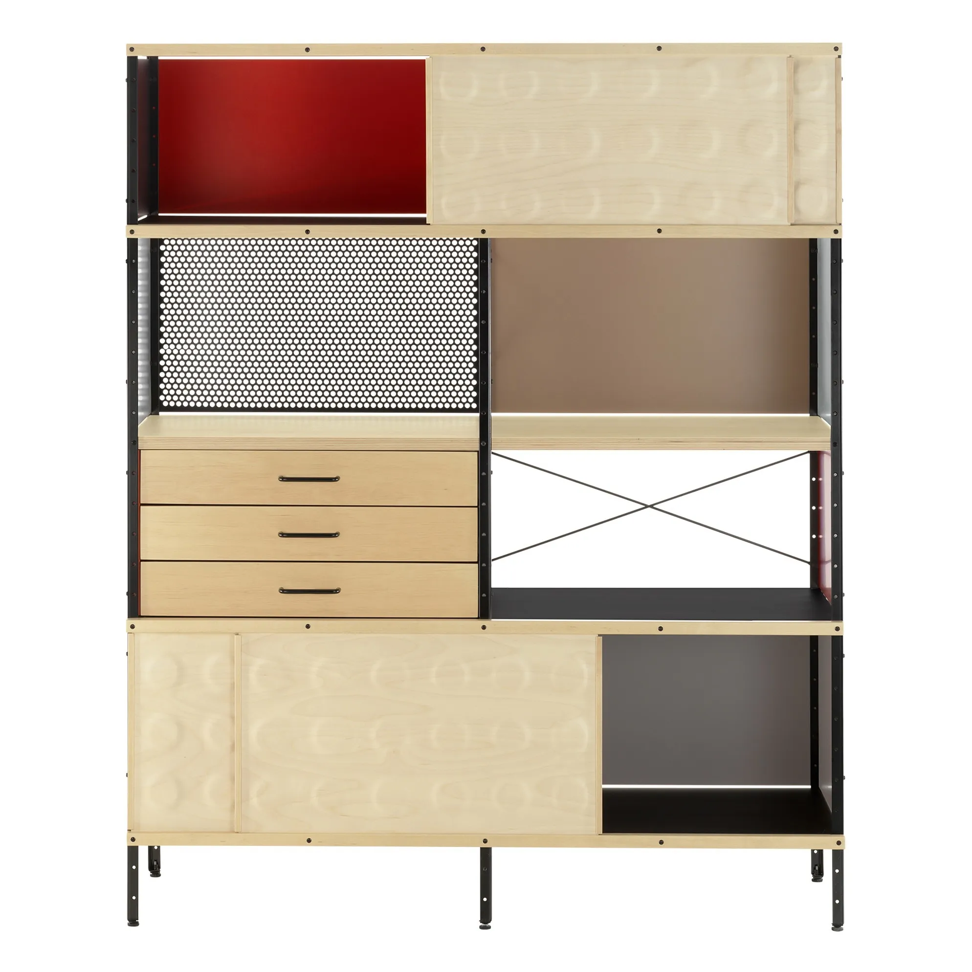 Vitra Multicoloured Eames Storage Unit Esu, Bookcase - Charles & Ray Eames, 1949