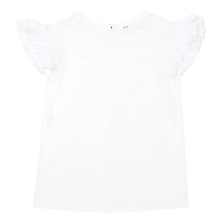 T-shirt con volants  | Bianco- Immagine del prodotto n°0