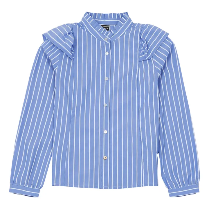 Camicia a righe  | Azzurro- Immagine del prodotto n°0