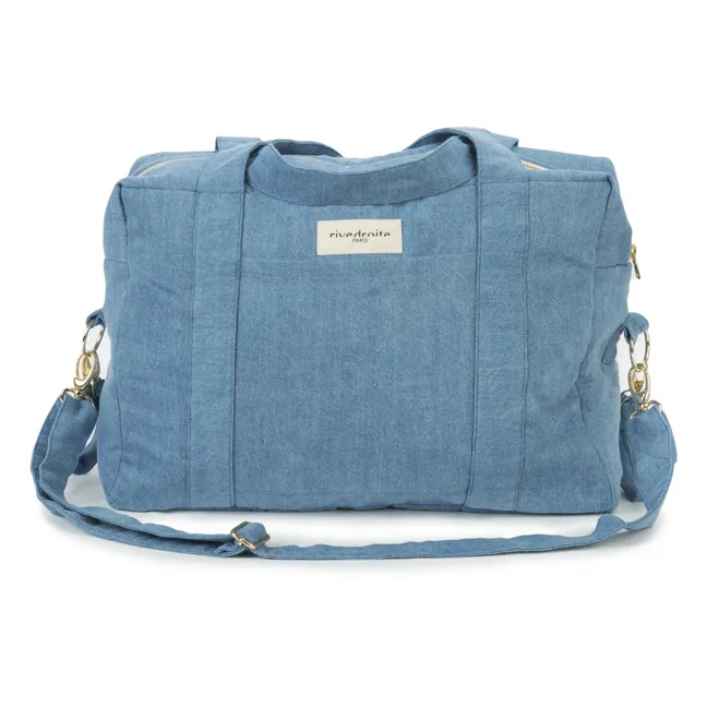 Sac à langer Darcy en coton recyclé | Denim clair