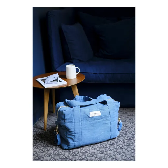 Sac à langer Darcy en coton recyclé | Denim clair