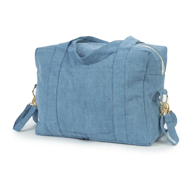 Sac à langer Darcy en coton recyclé | Denim clair