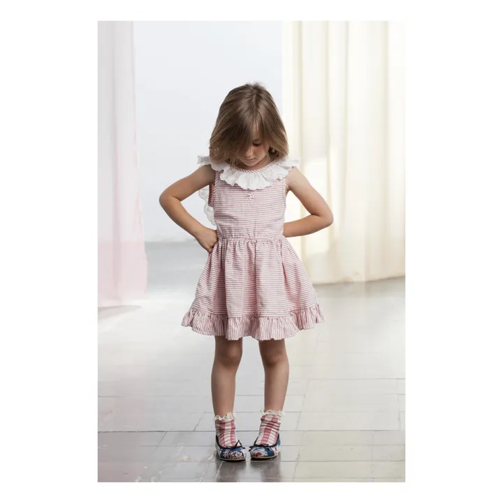 Kleid aus Baumwolle & Leinen | Rosa- Produktbild Nr. 2