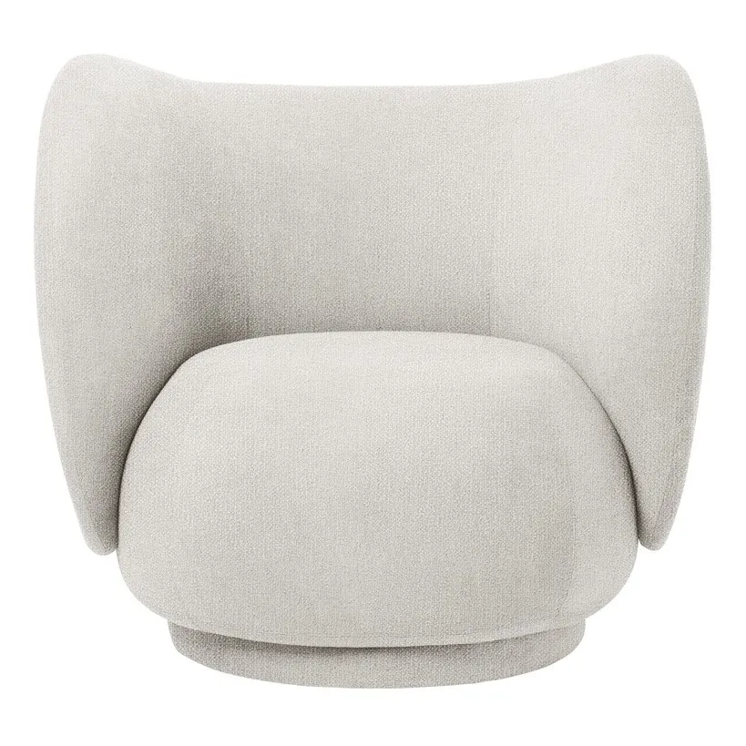 Ferm Living Cream Rico Armchair With Bouclé Upholstery