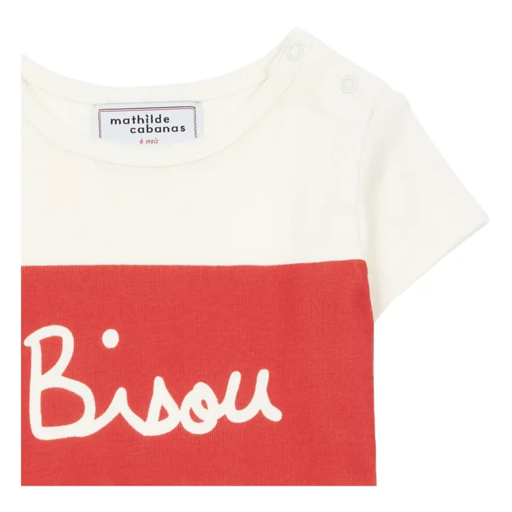 T-shirt Bisous | Blanc- Image produit n°4