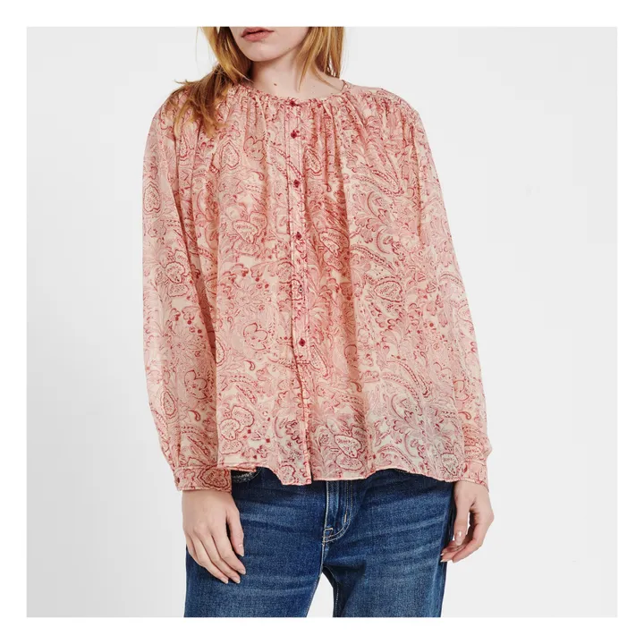 Cigar printed blouse | Red- Product image n°2