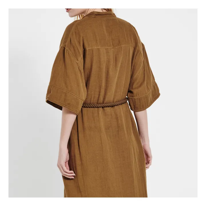 Val Dress | Taupe brown- Product image n°4