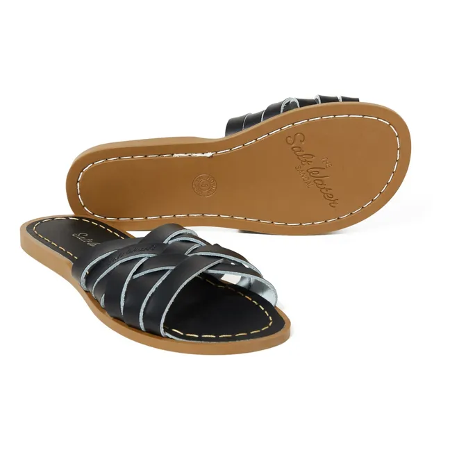 Retro Slide Sandals - Women's Collection -  | Black