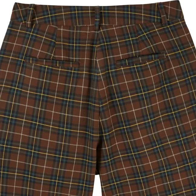 Pantalon Carreaux Ecome Flannelle | Kaki