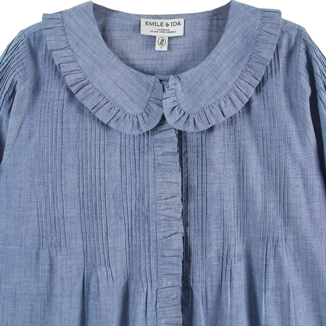 Blouse Ella Chambray | Bleu